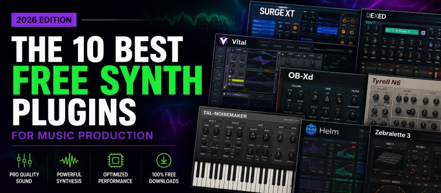 The 10 Best Free Synth Plugins for Music Production in 2026