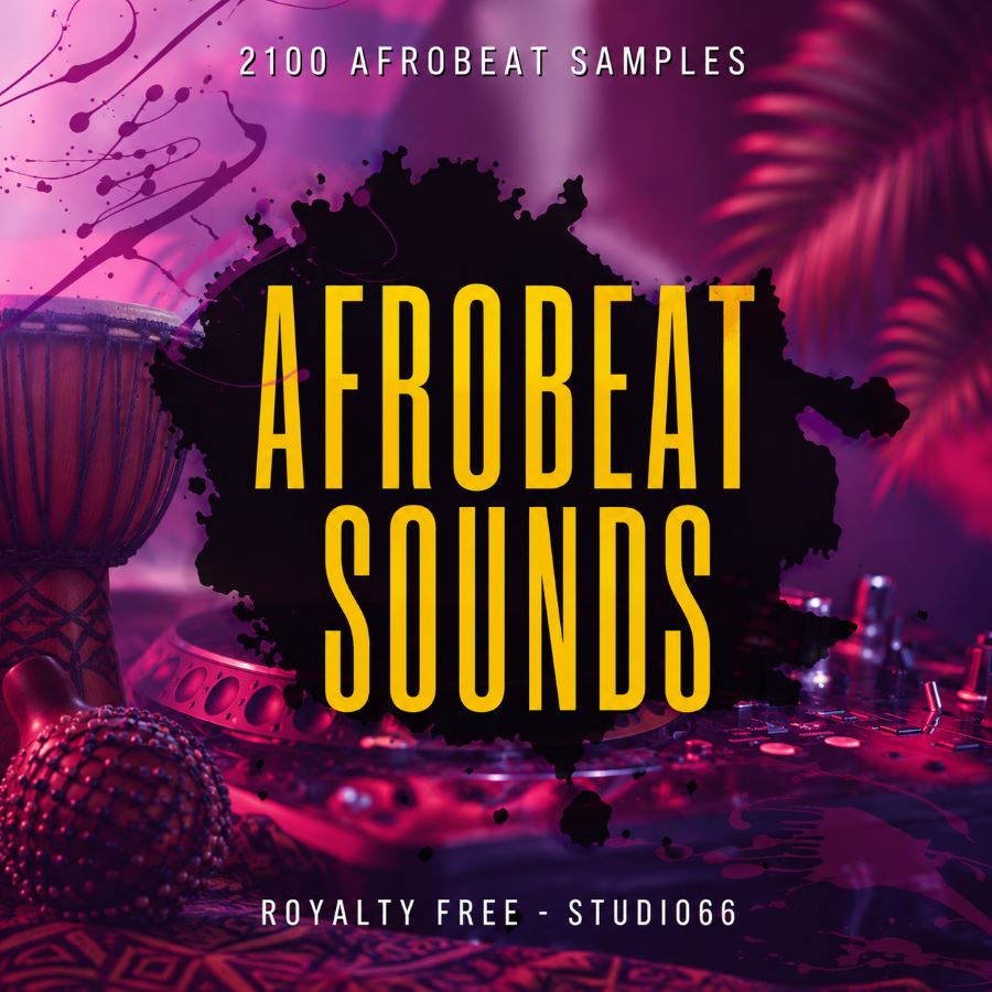 AFROBEAT SOUNDS' with '2100 AFROBEAT SAMPLES drums, vocals and afro sounds