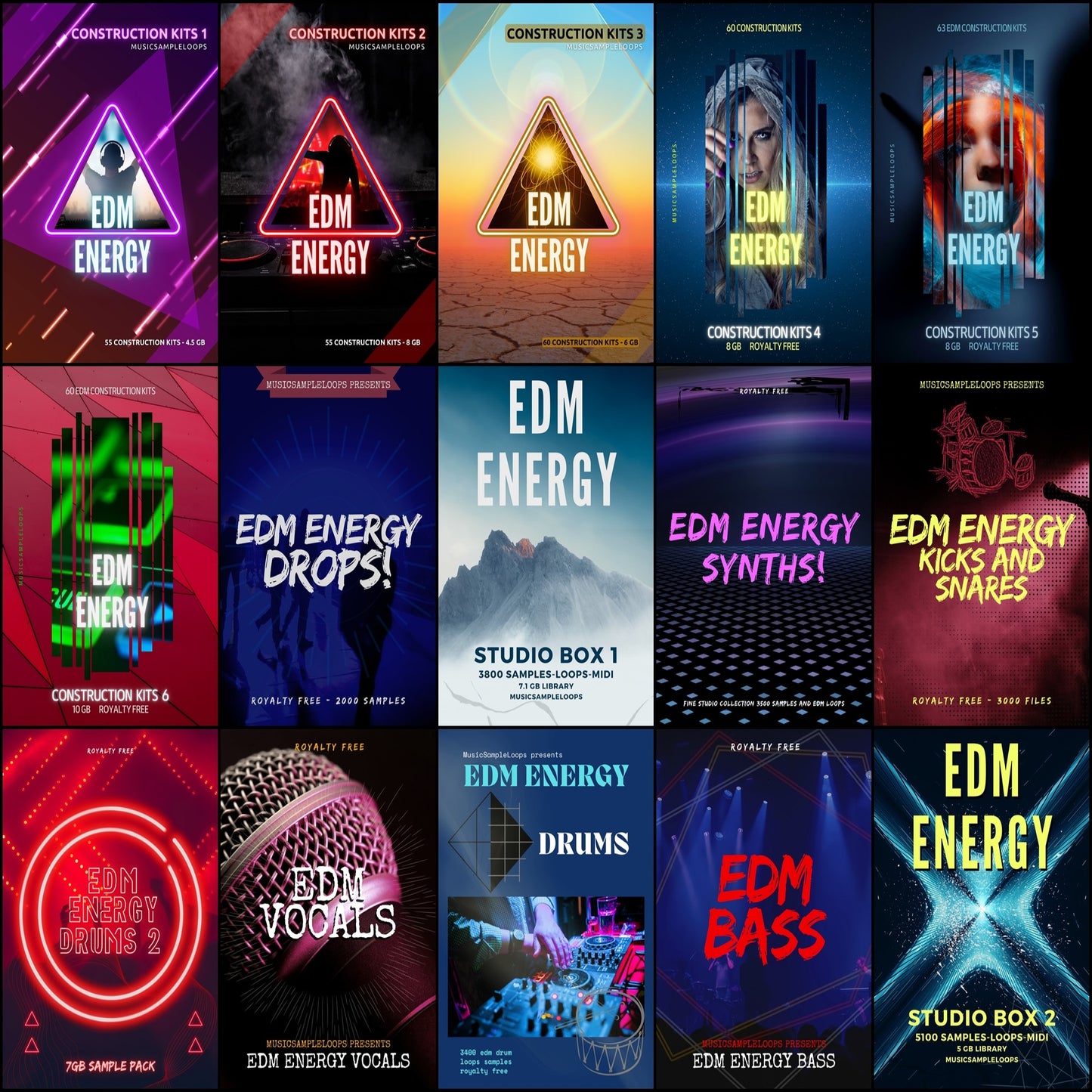 Music Producer EDM Energy Bundle (15 Volumes)