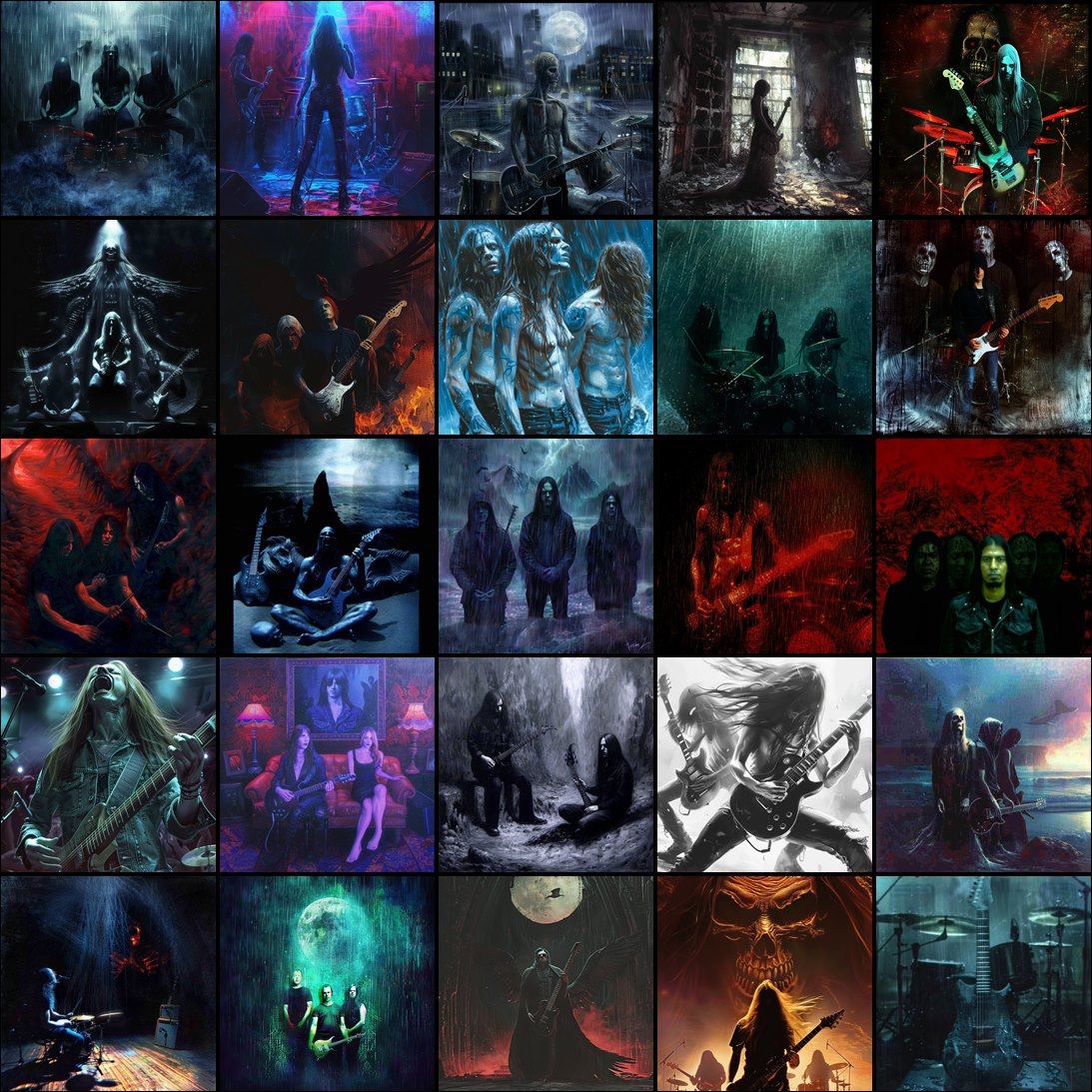 Rock and Metal Album Covers Pack 200 Copyright Free Images