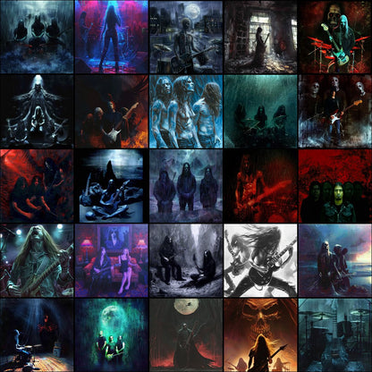 Rock and Metal Album Covers Pack 200 Copyright Free Images
