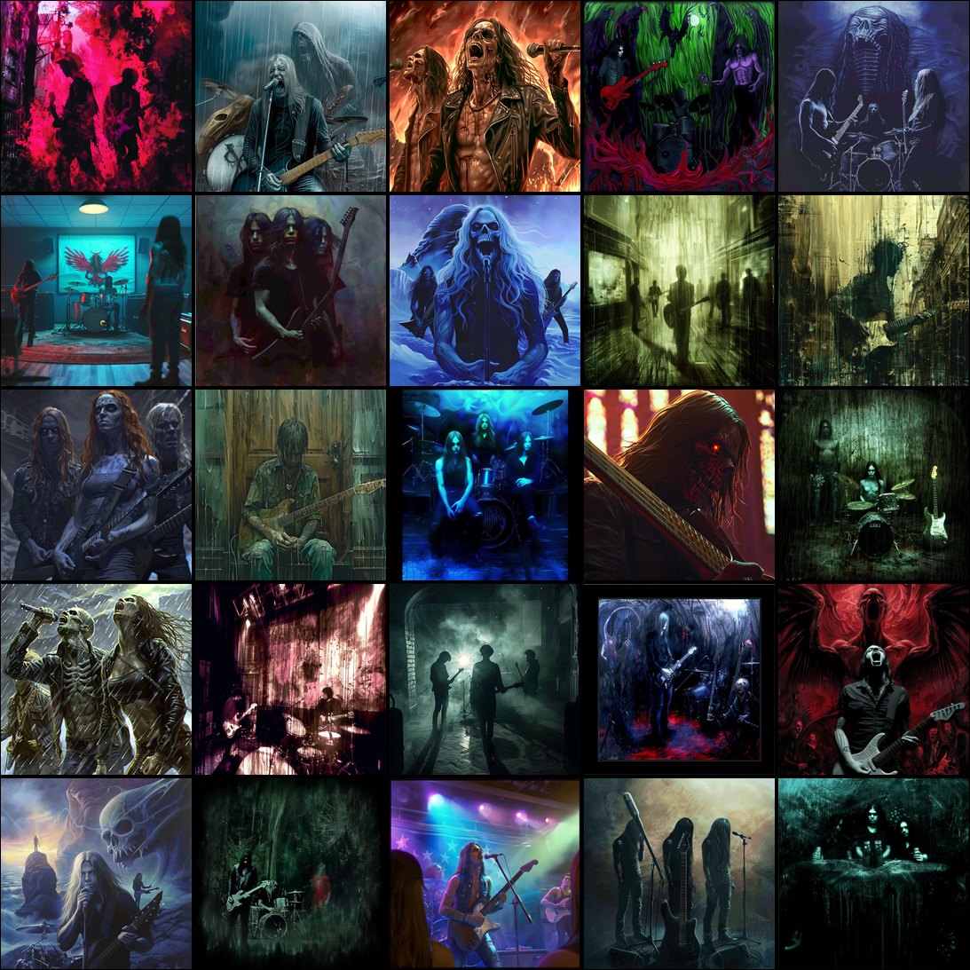 Rock and Metal Album Covers Pack 200 Copyright Free Images