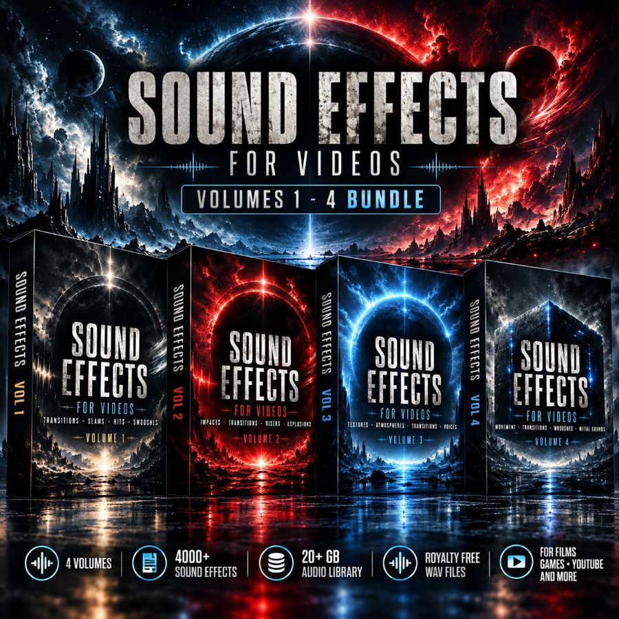 Video Sound Effects FX Bundle Volumes 1-4