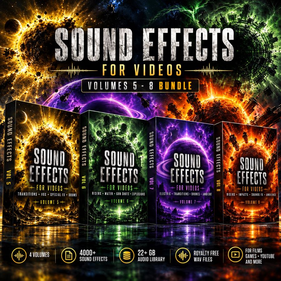 Video Sound Effects FX Bundle Volumes 5-8
