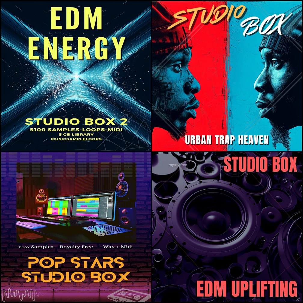 Studio Box Super Bundle Volume 2 WAV Sound Pack for EDM Trap POP ...
