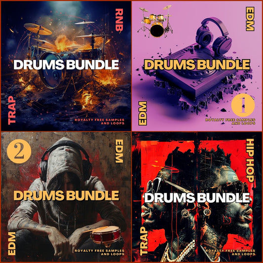 EDM Trap RNB and Hip Hop Drums Maxi Bundle