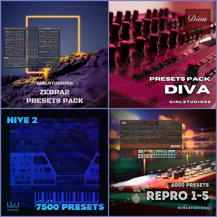 Uhe SoundBanks Bundle with Diva, Hive2, Zebra2 and Repro Presets