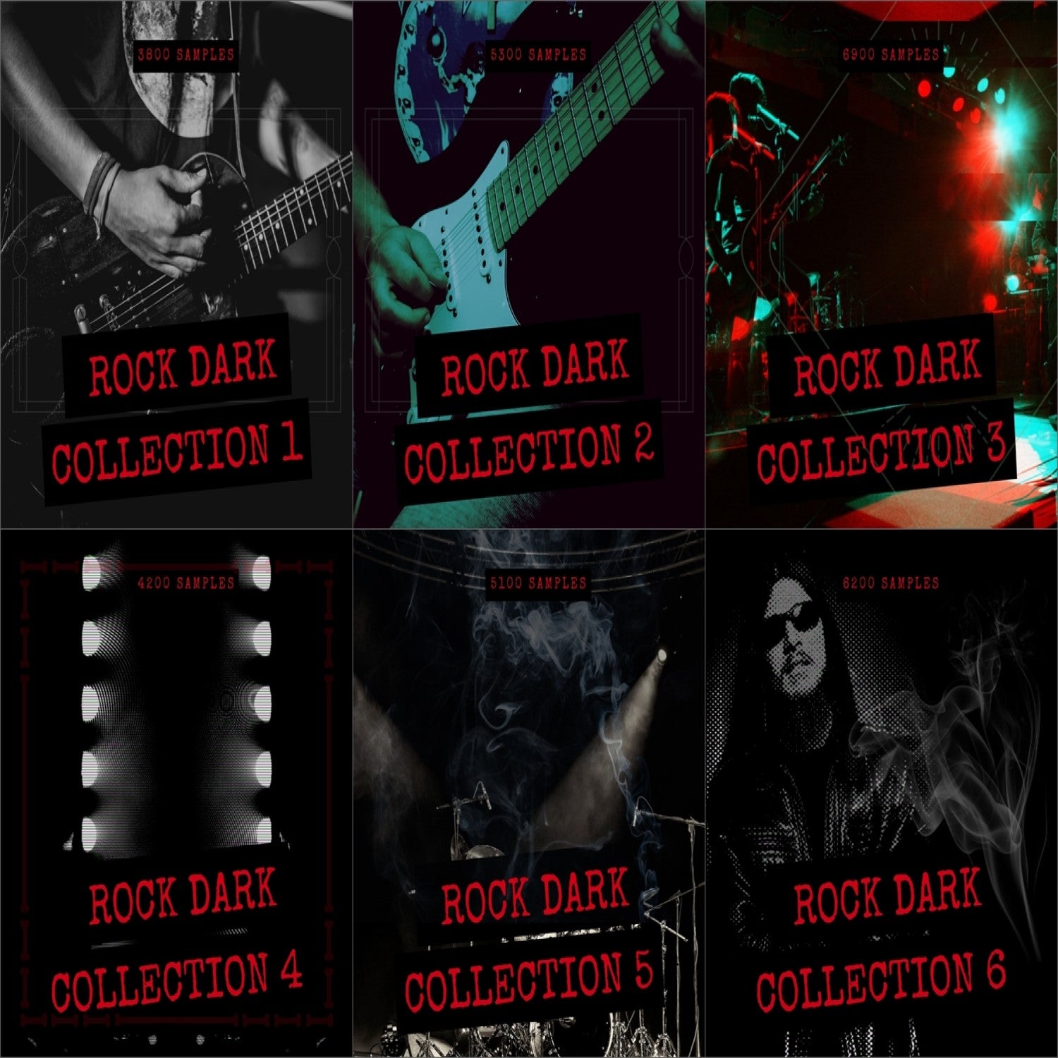 Rock Sample Collection Rock 1-6 Bundle Dark Collection – Star Samples and Loops